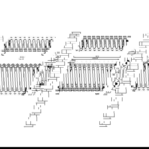 Traditional anthracite 4 column radiator with dimensions 300 x 1010mm, featuring a sleek, vertical design and detailed measurements