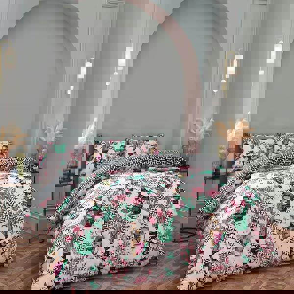 Furn Ishiko Floral Duvet Cover Set - White