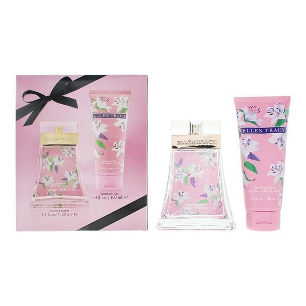 Classic Ellen Tracy Classic Florals Pink Sparkling Photobox 2 Piece Gift Set: EDP 100ml - BL 100ml