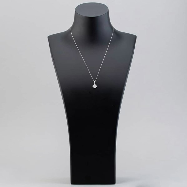 T. H. Baker 9ct White Gold 0.50ct Diamond Quatrefoil Cluster Necklace PP05328 5.13.0024