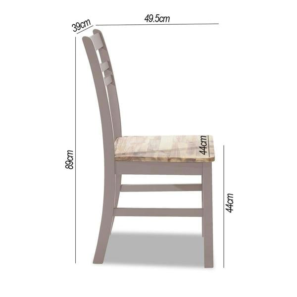 Statement Furniture Florence Wooden Chair Country Style with Acacia Wood Seat