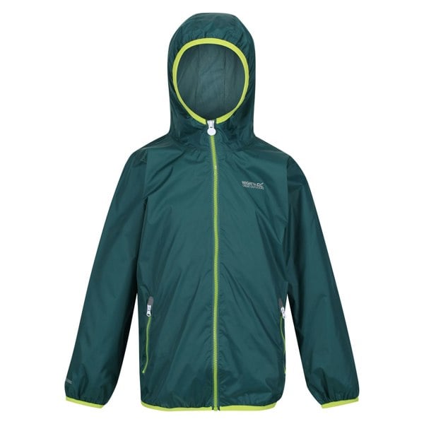 Regatta Great Outdoors Childrens/Kids Lever II Packaway Rain Jacket - Pacific Green