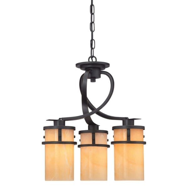 3 Bulb Chandelier Hanging Pendant LIght Imperial Bronze LED E27 100W Bulb Loops