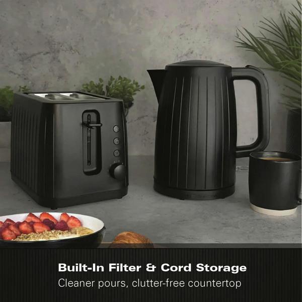 Hamilton Beach Stealth 1.7L Textured Kettle - Matte Black - Hamilton Beach UK
