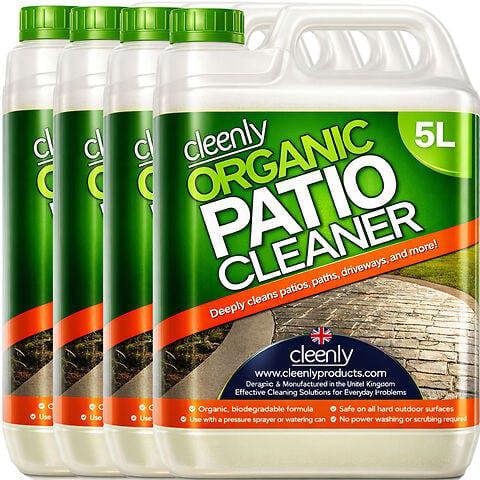 Cleenly Organic Patio Cleaner - For Patios, Driveways, Paths & More - Contains no Bleach or Harsh Chemicals 20L