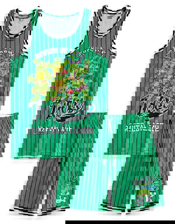 Vanilla Underground Teenage Mutant Ninja Turtles Mens Green Sewers Of N.Y.C 2 Piece Basketball Set