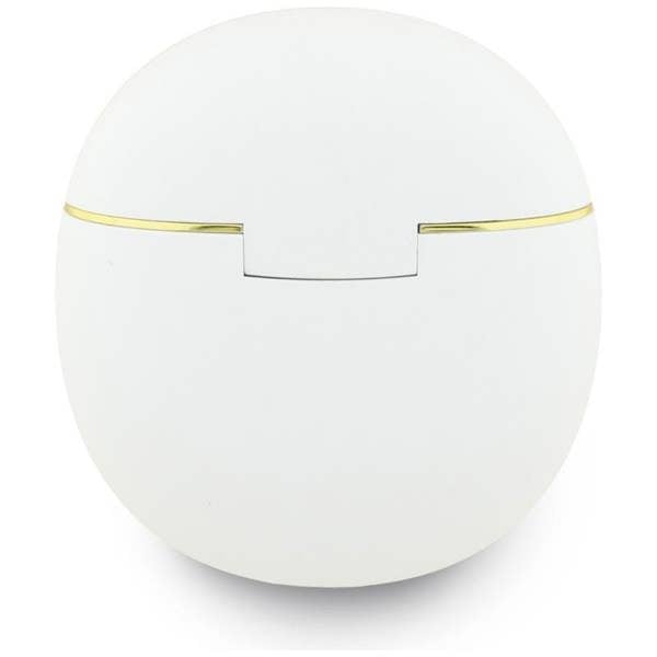 Guess Gold Line Triangle Logo TWS Earphone with Charging Case White - GUTWSA15HETH
