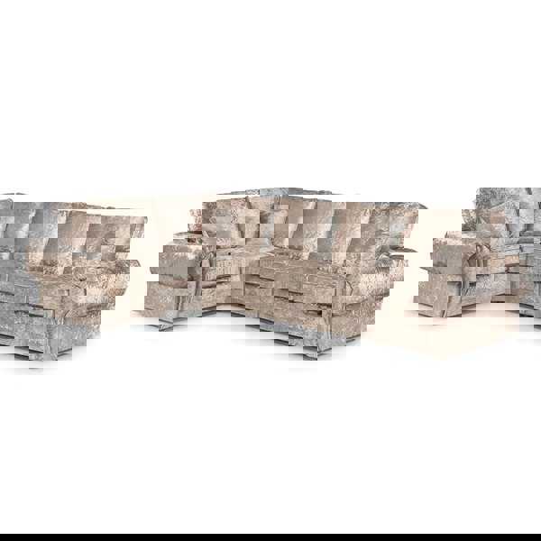 Furnishings For Less Chelsea Crushed Velvet Full Back 5 Seater L Shaped Corner Sofa