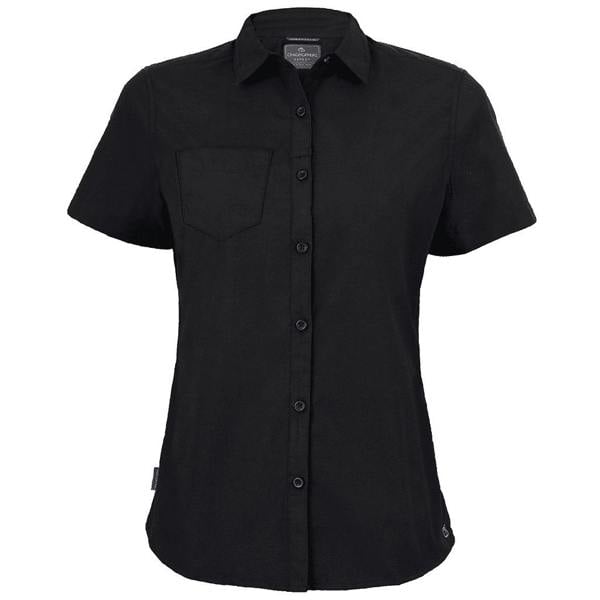 Craghoppers Womens/Ladies Expert Kiwi Short-Sleeved Shirt - Black - 