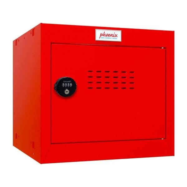 Phoenix Safe Phoenix CL0344RRC Size 1 Red Cube Locker with Combination Lock