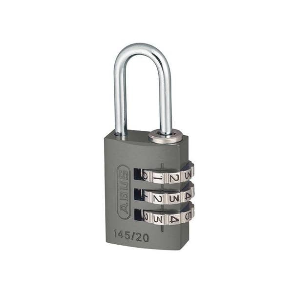 Abus Mechanical 145 Series Aluminium Combination Padlock - Titanium - 