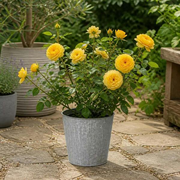 3L Golden Wedding Yellow Rose Bush - Beautiful Flowering Plant Gift