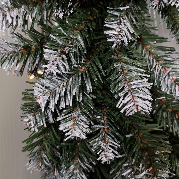 Samuel Alexander 60cm Snow Tipped Christmas Wreath with 50 Warm White LEDs and 160 Bullet Tips