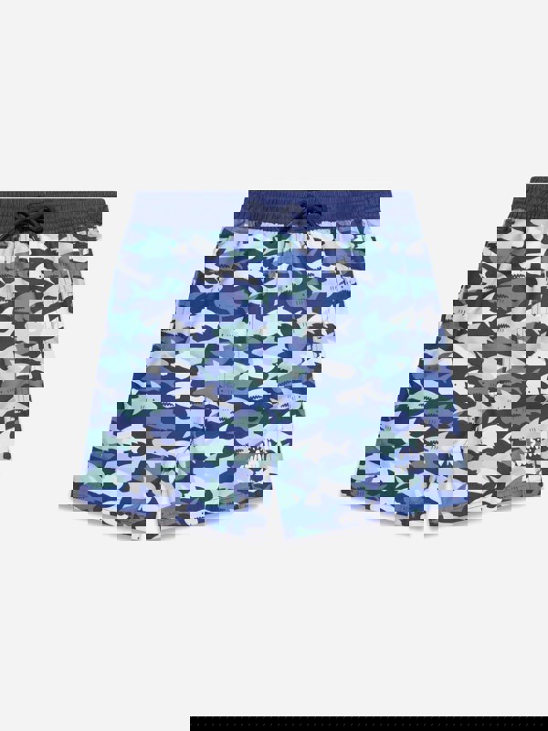 Soli Swim Boys Shark Swim Shorts (UPF50+) in Blue