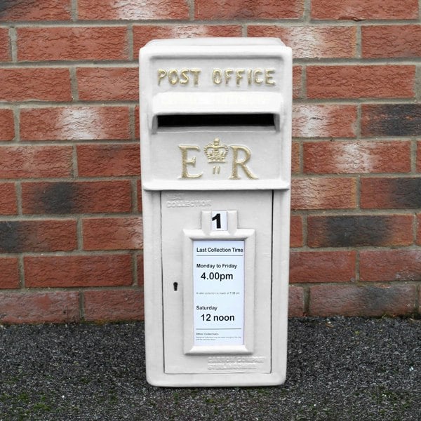 Monstershop White Royal Mail Post Box with Stand