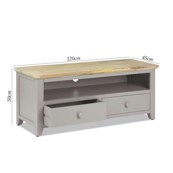 Statement Furniture Florence Wooden TV Stand With 2 Drawers and Shelf