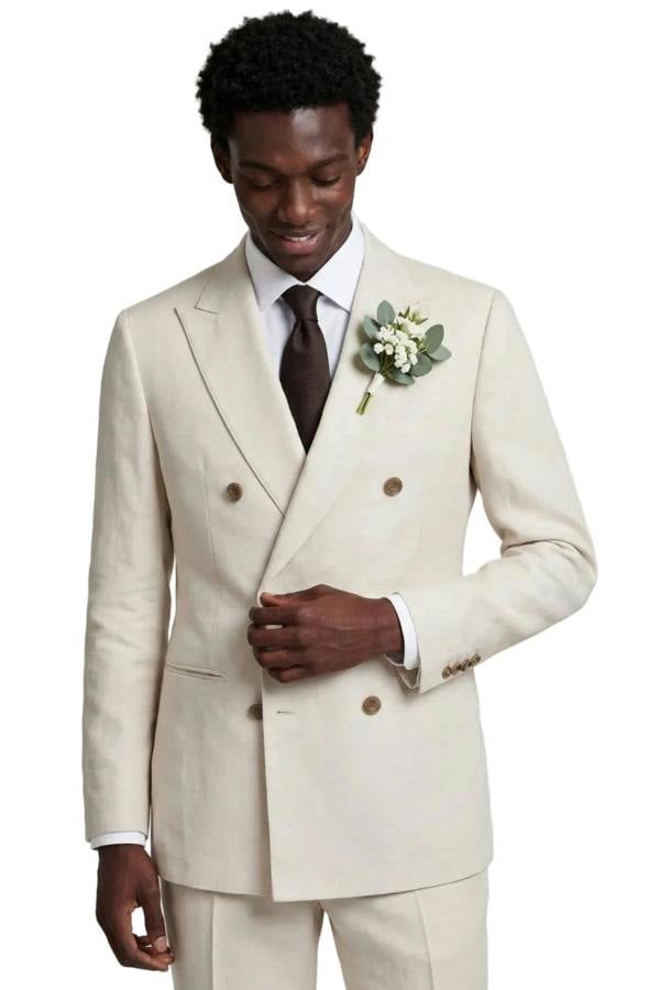 Harry Brown London Giacomo Slim Fit Double Breasted Suit Jacket