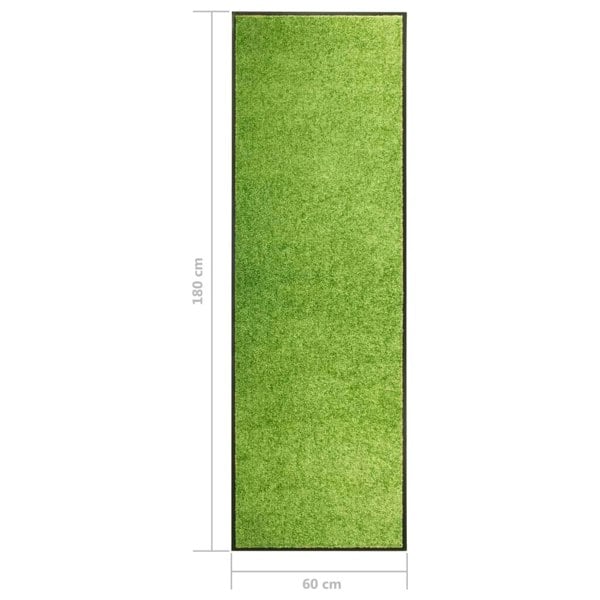 Berkfield Doormat Washable Green 60x180 cm