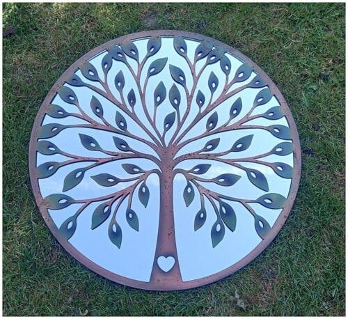 Inspirational Gifting Tree of Life Garden Mirror Screen 64cm Diameter