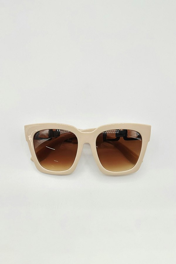 SVNX Oversized Sunglasses with Gold Chain Detail