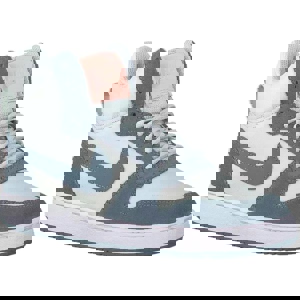 NIKE 844907 005 Nike Court Borough Mid Prem  SILVER/BLUE TRAINER WOMENS UK 4