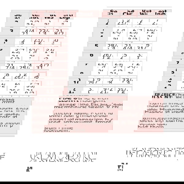 Size guide for Harlow Dress