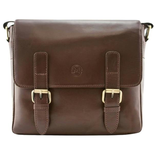 Mala Leather Toro Collection Leather Twin Buckle Satchel