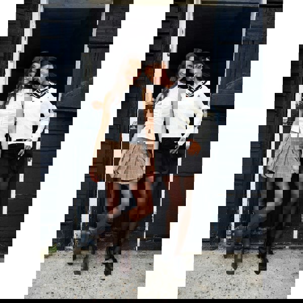 Pink Vanilla Flippy Denim Mini Skirt With Shorts