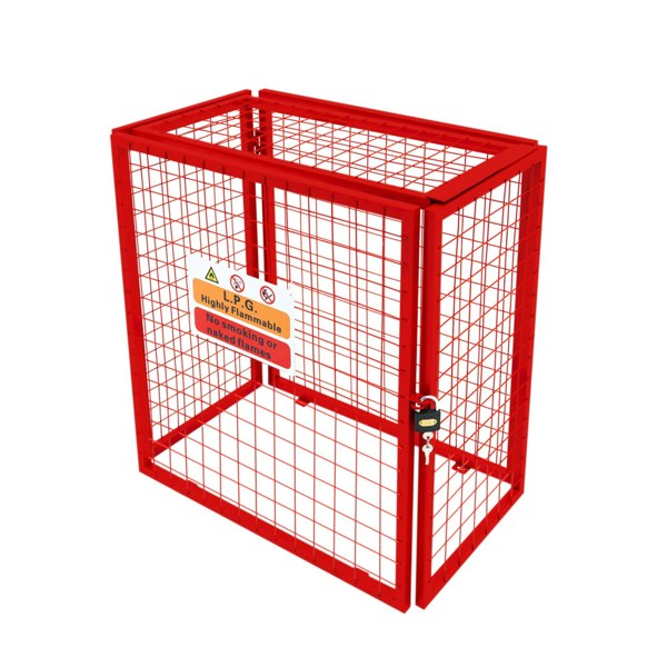 Monstershop Red Gas Bottle Collapsible Mesh Cage - 90cm x 80cm x 43cm