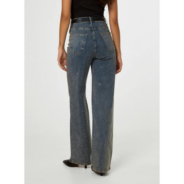 Pink Vanilla Diamante Wide Leg Jeans