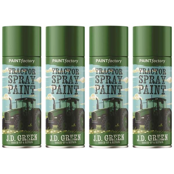 Paint Factory 4X - Tractor Spray Paint John Deere Green 400ml