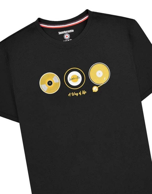 Lambretta Mens Classic Retro Target Vinyl Mod Ska T-Shirt