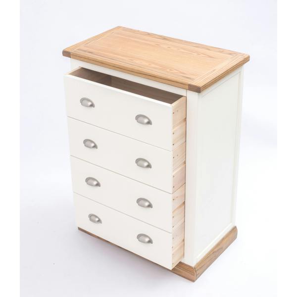 Cabinet Bits Tropea 4 Drawer Chest of Drawers Chrome Cup Handle