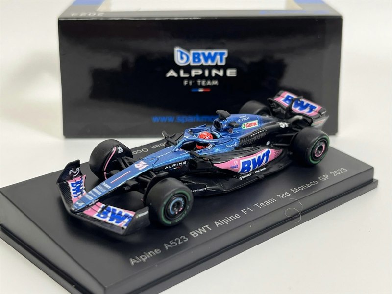 Spark Esteban Ocon Alpine A523 BWT Alpine F1 Team 3rd Monaco GP 2023 1:64 Spark Y284