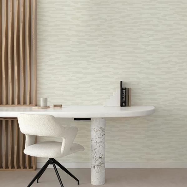 Grandeco Boutique Dioret Stacked Stones Luxury Weight Embossed Wallpaper, Neutral