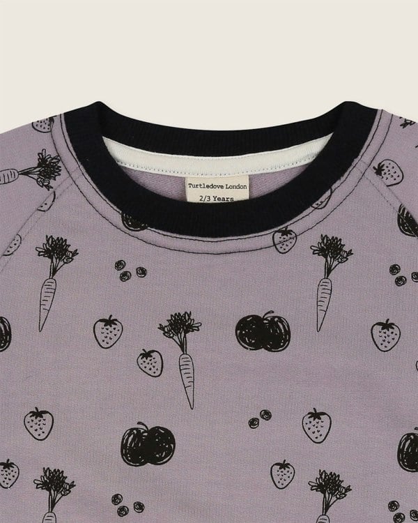 Purple organic cotton kids sweatshirt