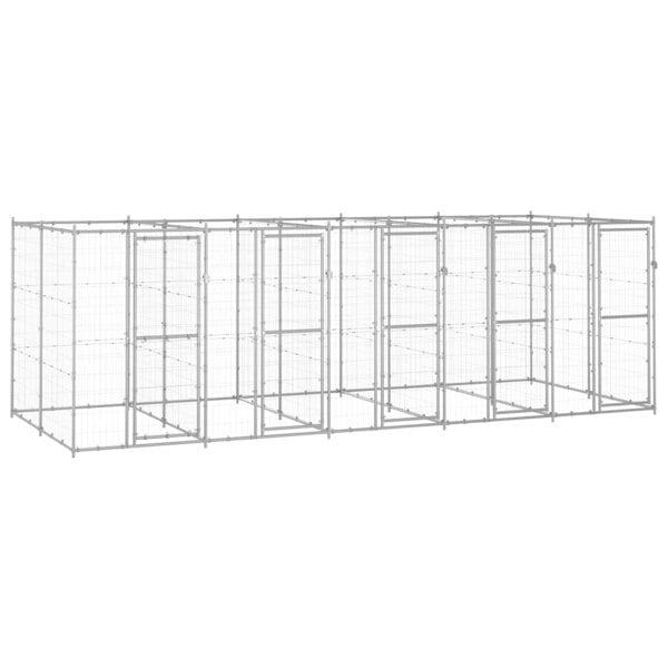 Berkfield Outdoor Dog Kennel Galvanised Steel 12.1 m�__