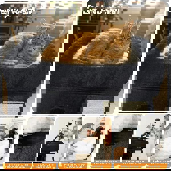 Skylos Cat Tree Tower Big Perch Bed Spacious Condo with Sisal Scratching Post