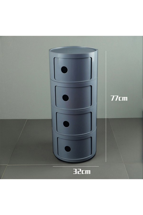 Living and Home 4-Tiered Plastic Storage Drawer Unit