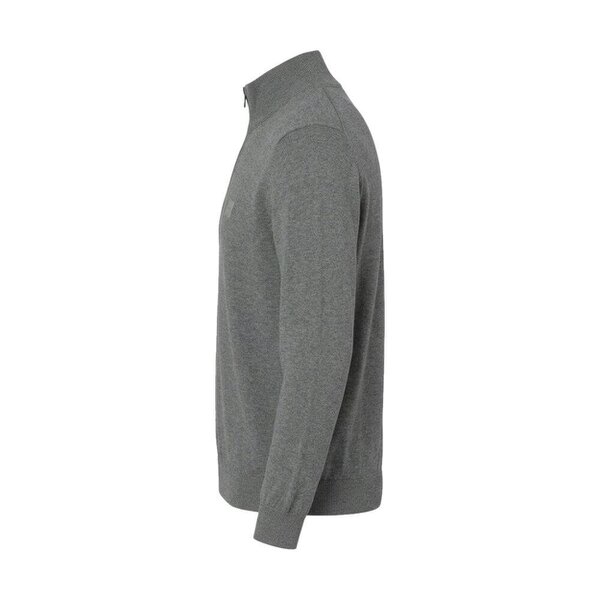 BOSS Kanobix Zip Neck Jumper Grey