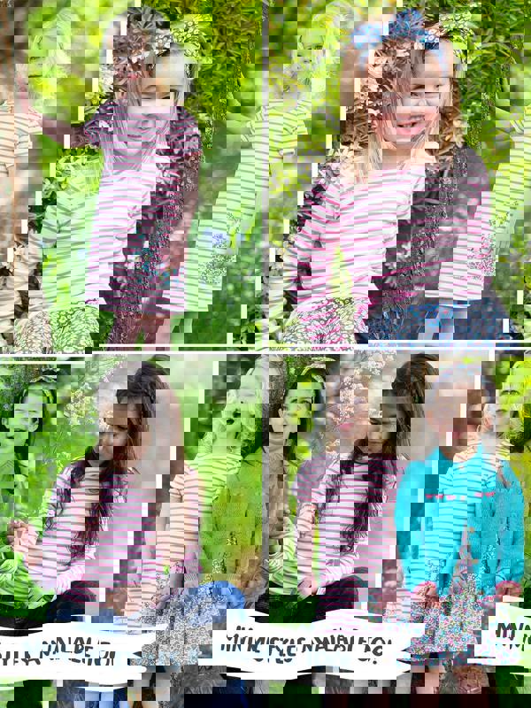 Kite Womens Organic Portesham Jersey T-Shirt Azalea Stripe