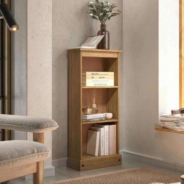 Core Products Corona Low Narrow 3-Shelf Bookcase