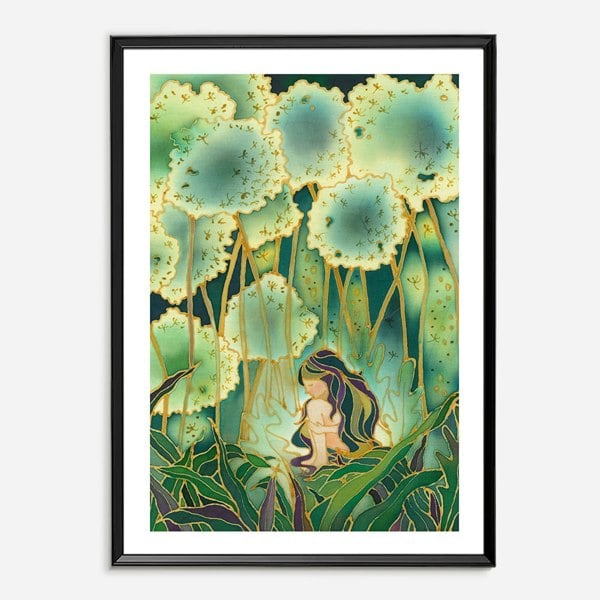 Batik Ying Dandelion Labyrinth Print