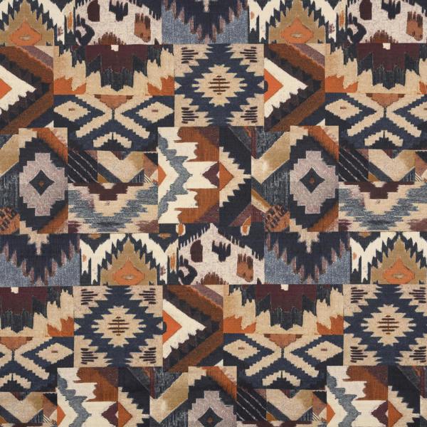 Camilo fabric close-up in Indigo