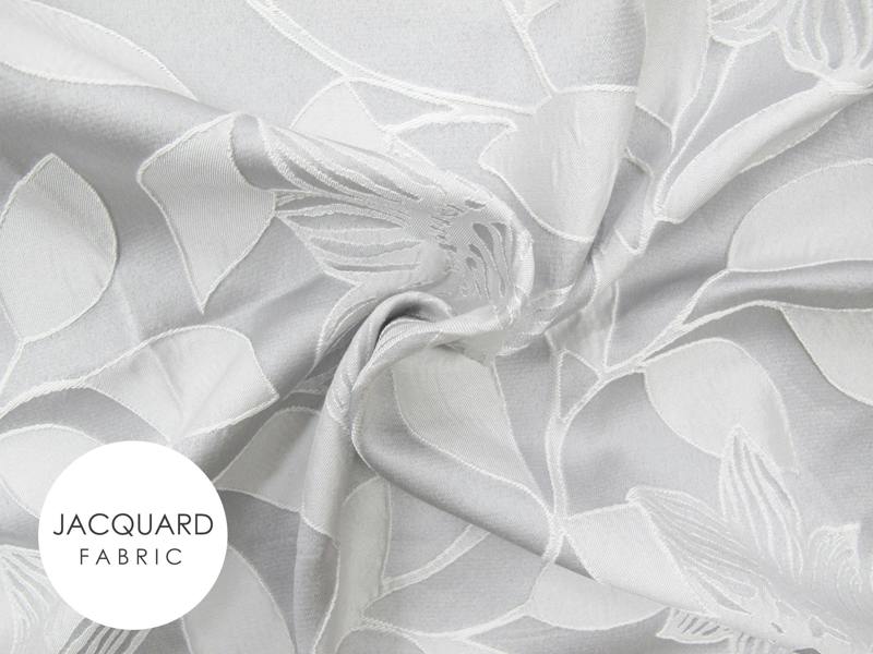 Intimates Elegant Floral Jacquard Tape Top Curtains: High-Quality Window Drapes in Chic Modern Patterns - 168cm x 229cm