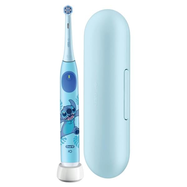 Oral-B iO Kids Disney Stitch Electric Toothbrush, 1 Toothbrush Head, 1 Travel Case