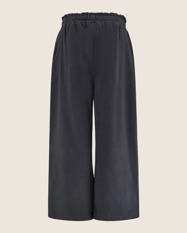 organic cotton Noor Black Wide Leg Trousers- image 4