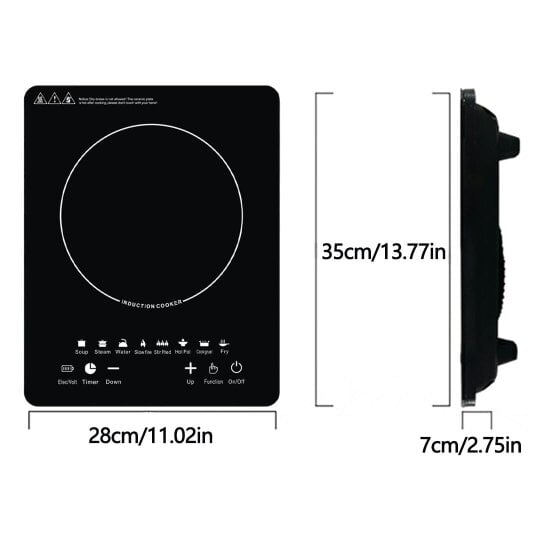 Havendro 2200W Electric Induction Hob Portable Digital Touch Single Cooker Hot Plate Tool