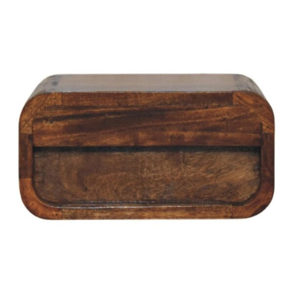 Wyld Haus Vicenza Mini Mango Wood Wall-Mounted Bedside Table with Drawer
