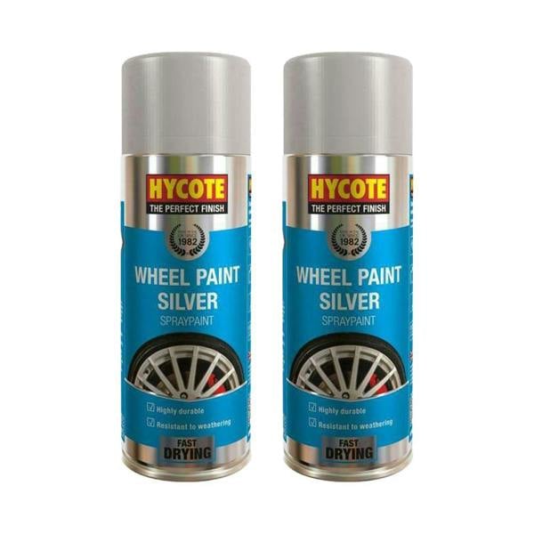 Hycote 2X Hycote Silver Wheel Spray Paint 400ml